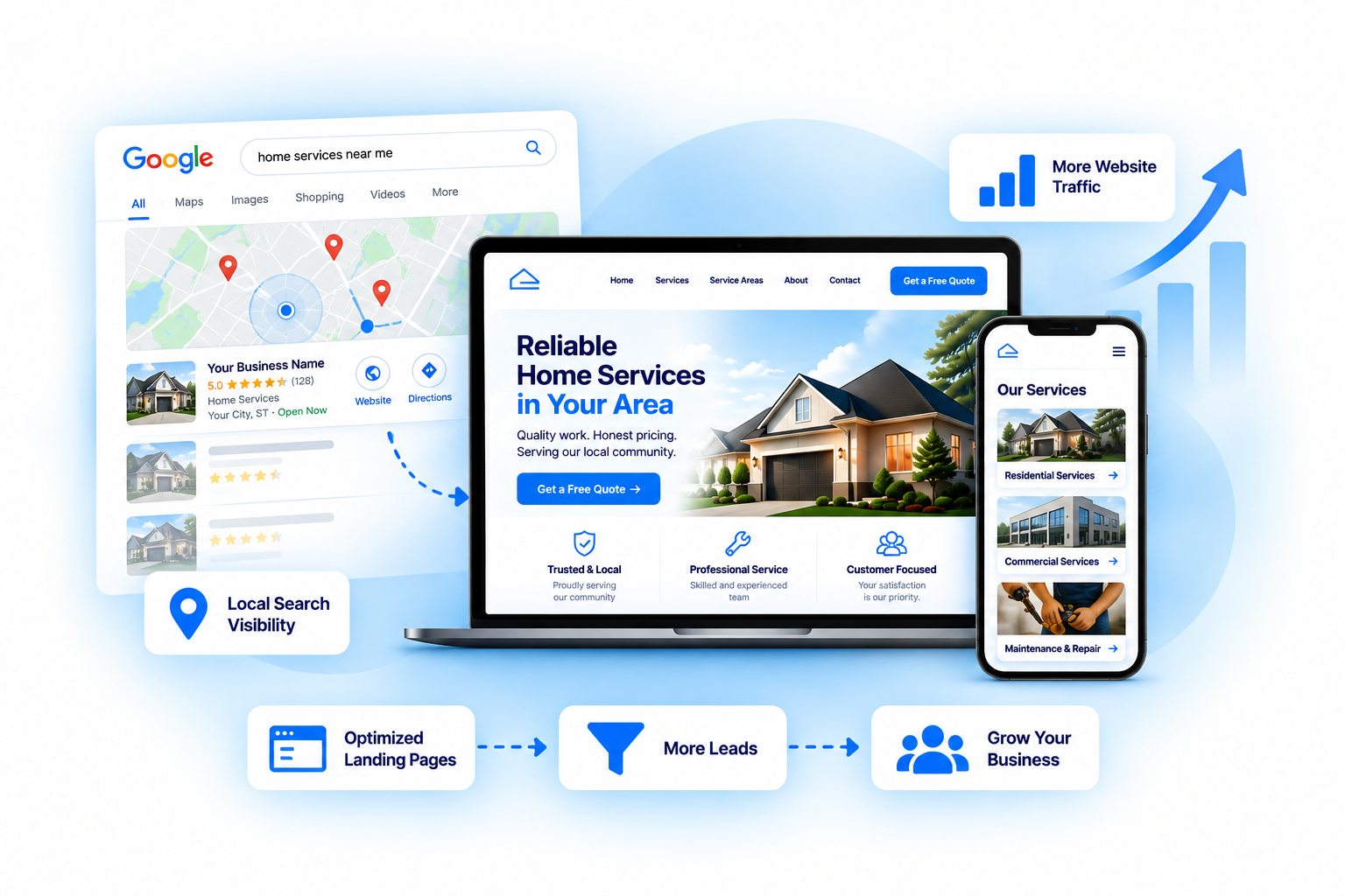 Local SEO Home Services Dashboard